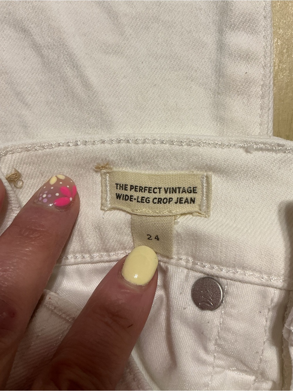 Madewell women’s White the perfect vintage wide leg crop jean - Picture 3 of 5